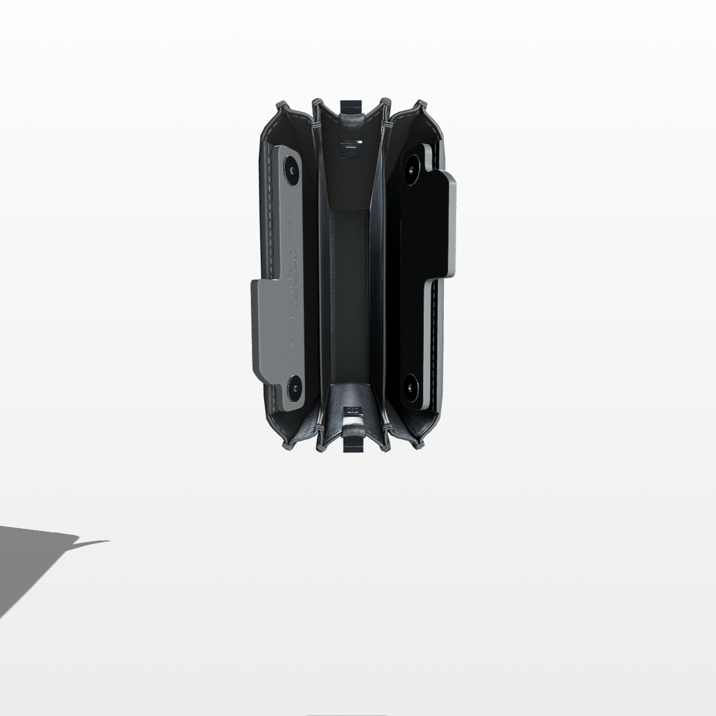 Cell Frame - Charcoal - WALI MOHAMMED BARRECH - Luxury Handcrafted Leather Handbag