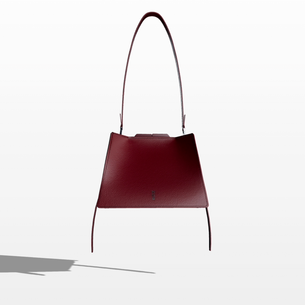 Hunar Frame - Burgundy - WALI MOHAMMED BARRECH - Handcrafted Leather Handbag