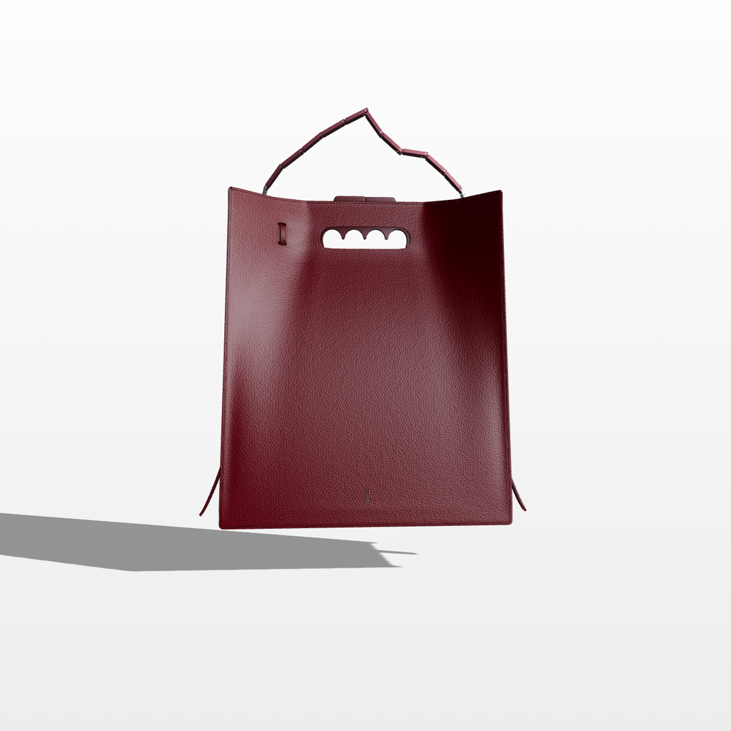 Maxi Frame - Burgundy - WALI MOHAMMED BARRECH - Handcrafted Leather Handbags