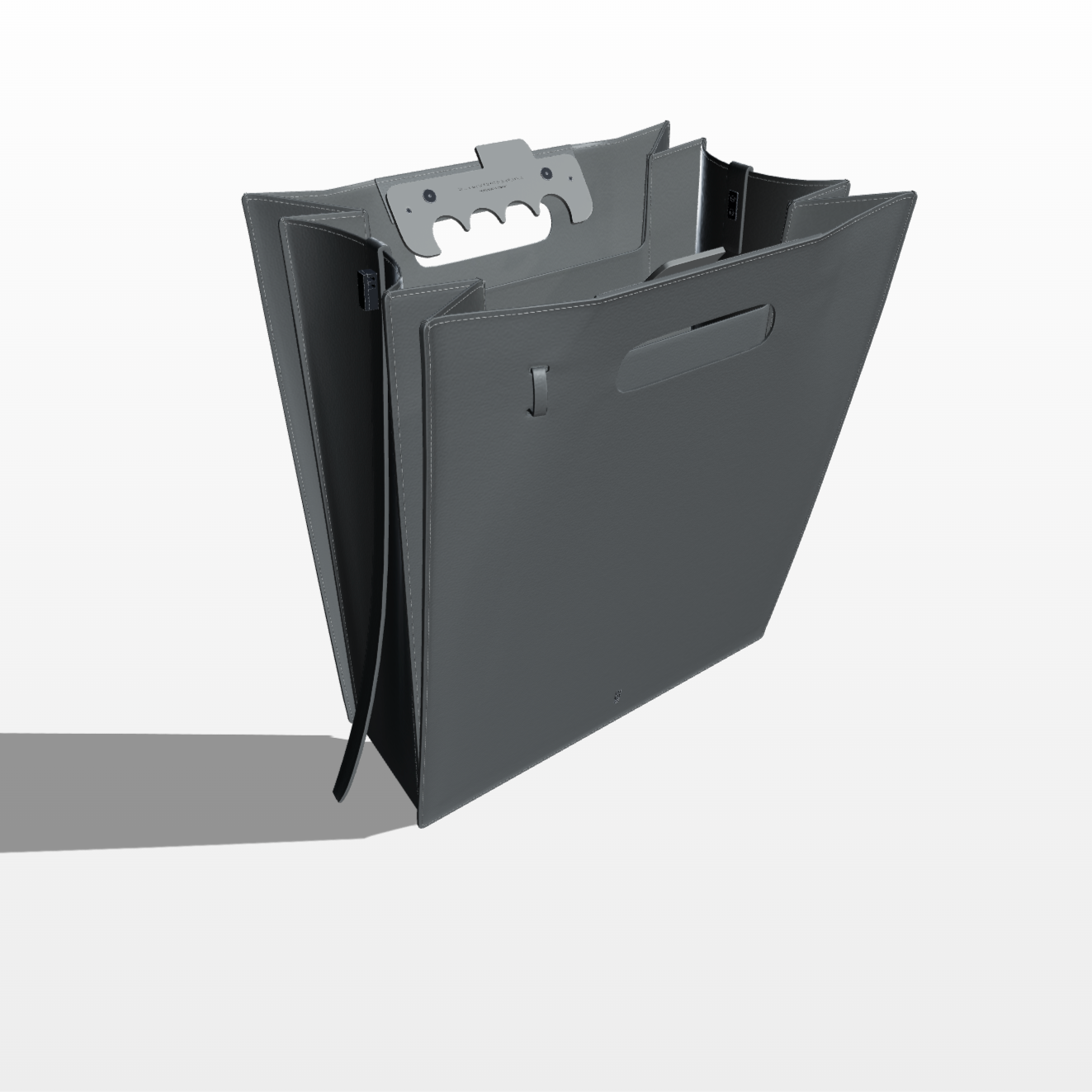 Maxi Frame - Charcoal - WALI MOHAMMED BARRECH - Handcrafted Leather Handbag