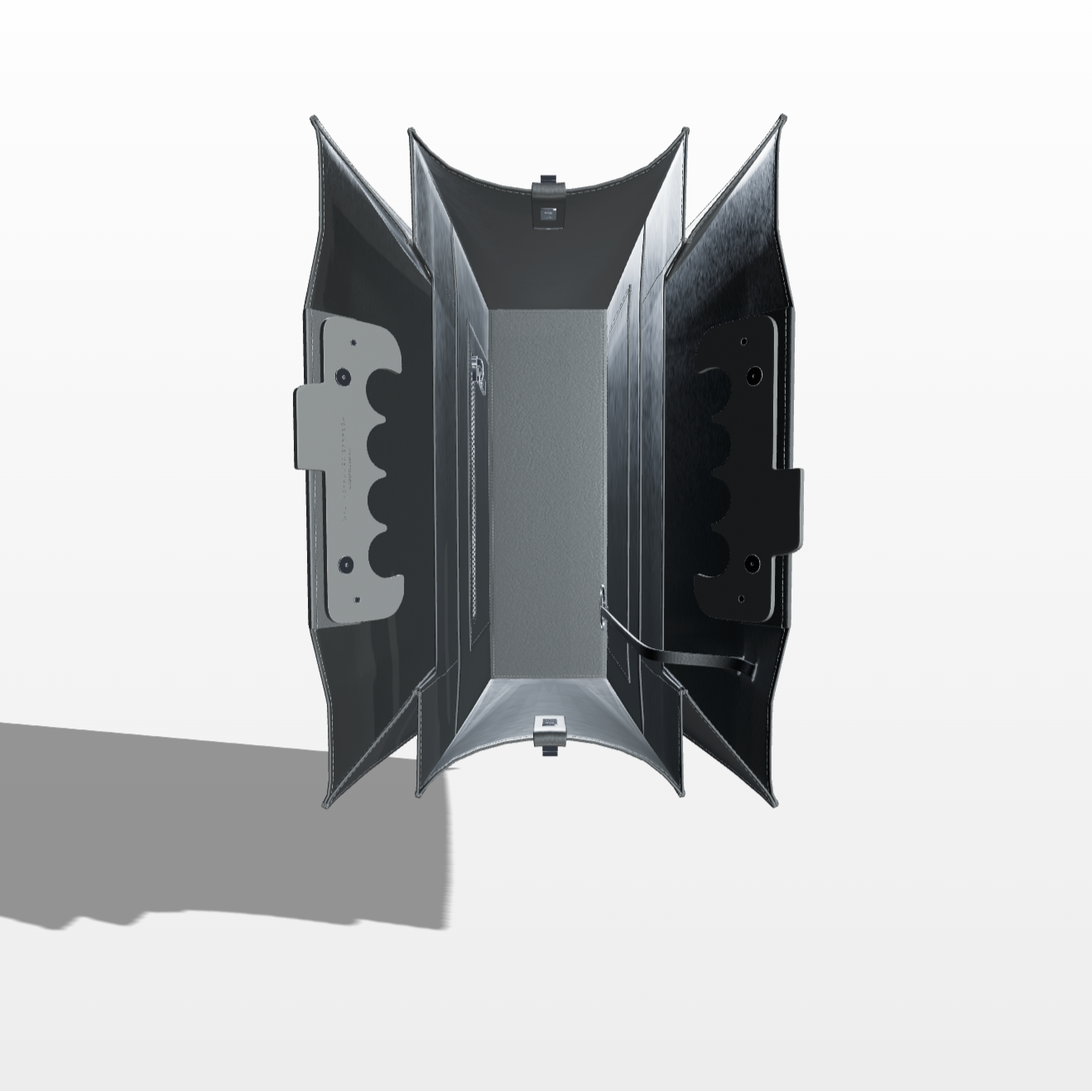 Maxi Frame - Charcoal - WALI MOHAMMED BARRECH - Handcrafted Leather Handbag