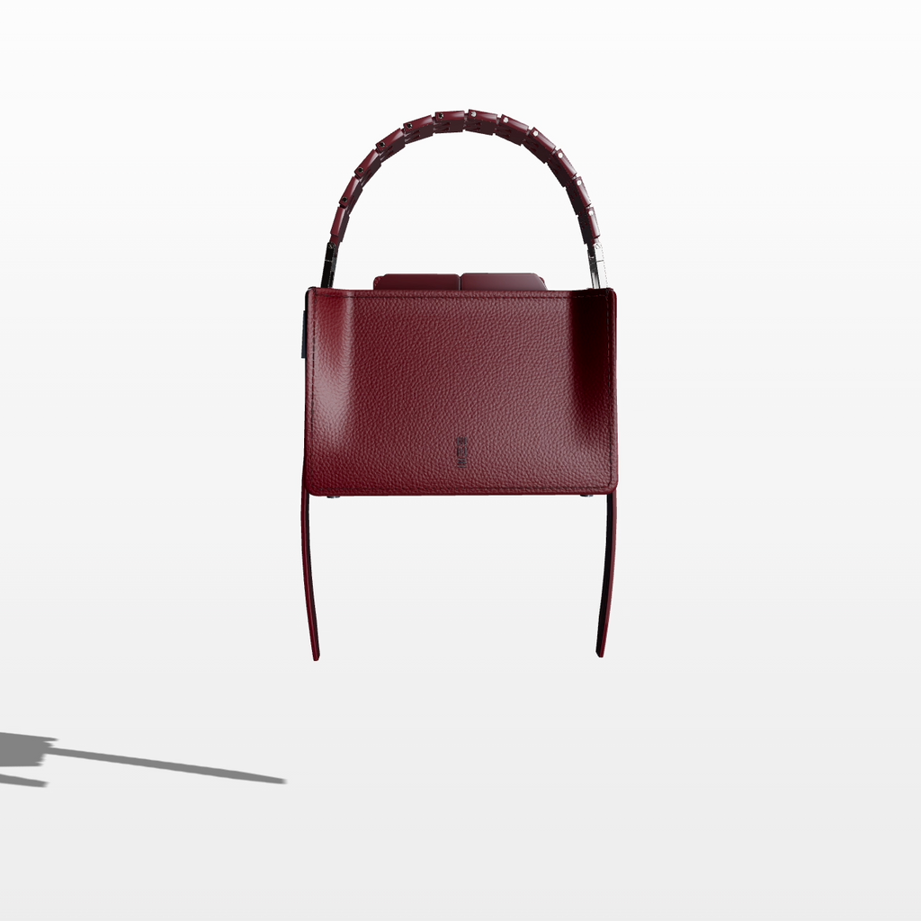 Micro Frame - Burgundy - WALI MOHAMMED BARRECH - Handcrafted Leather Handbags