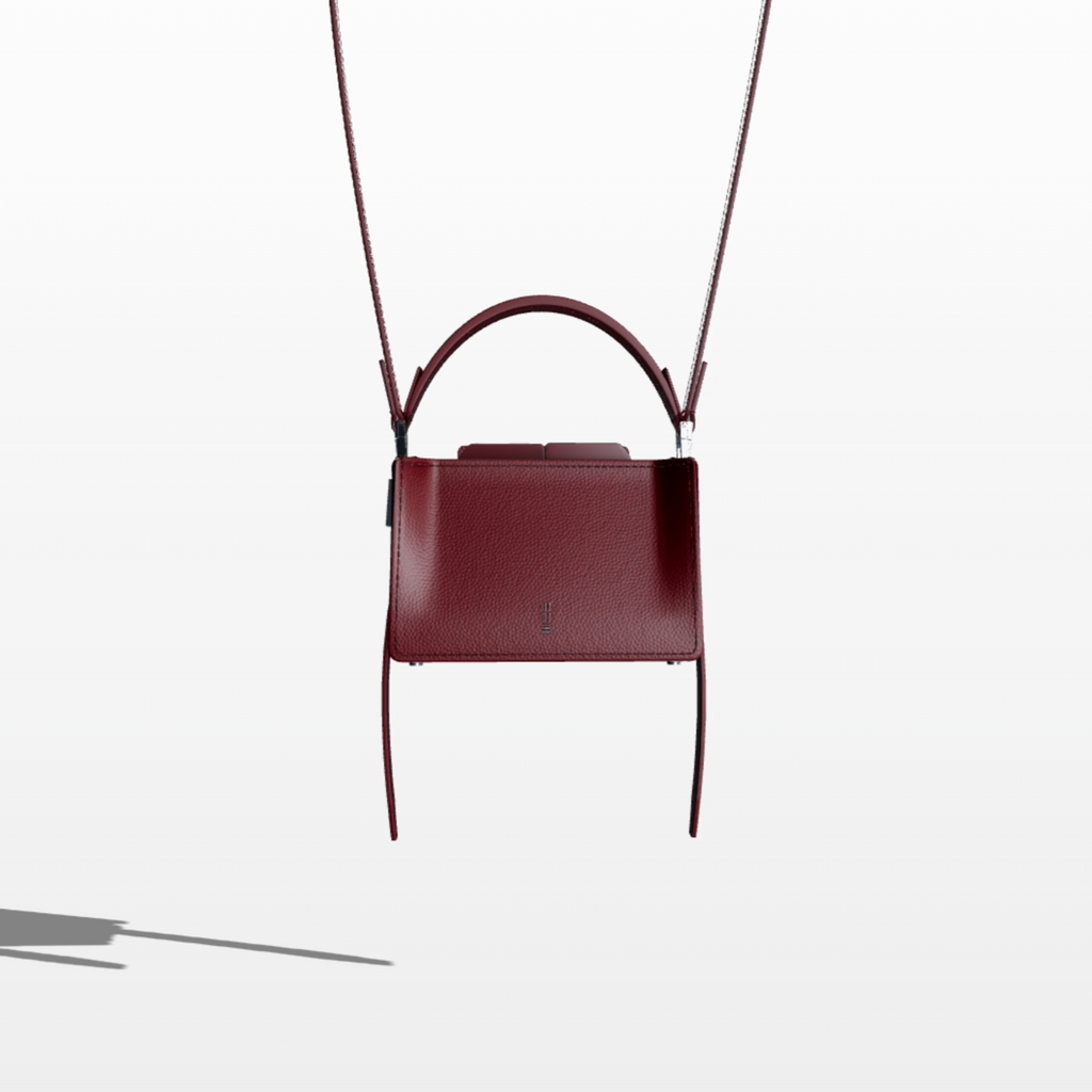 Micro Frame - Burgundy - WALI MOHAMMED BARRECH - Handcrafted Leather Handbags
