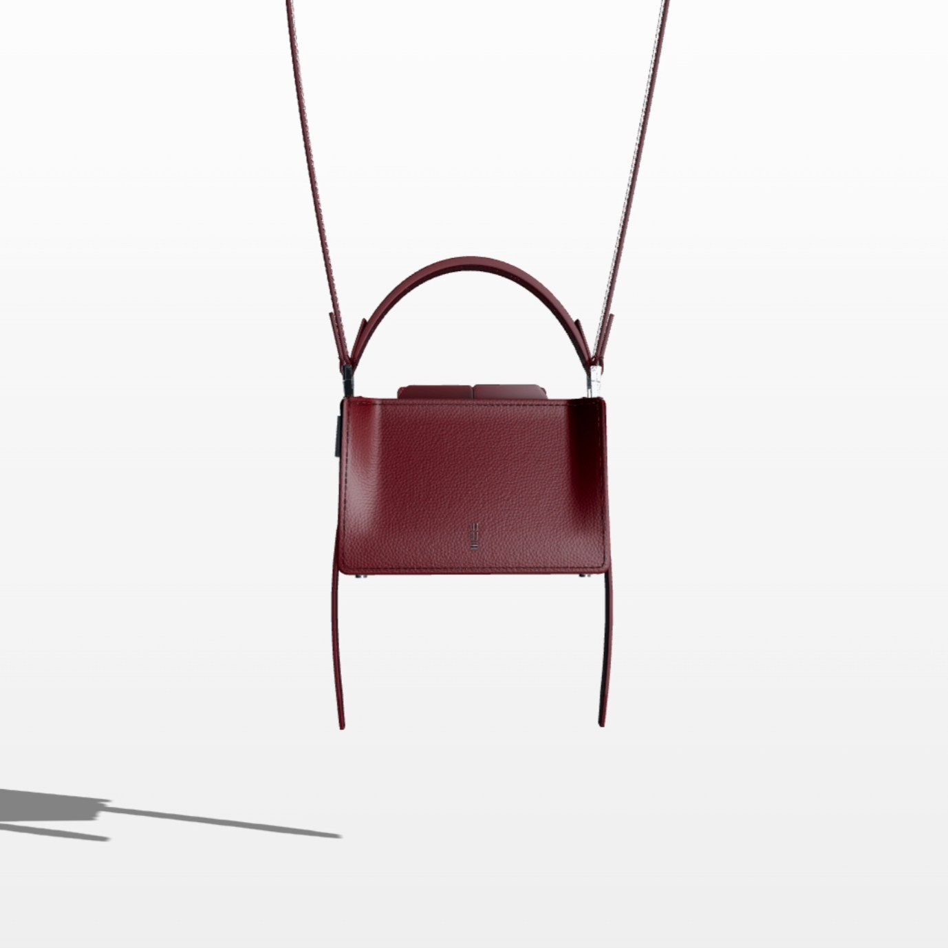Micro Frame - Burgundy - WALI MOHAMMED BARRECH - Handcrafted Leather Handbags