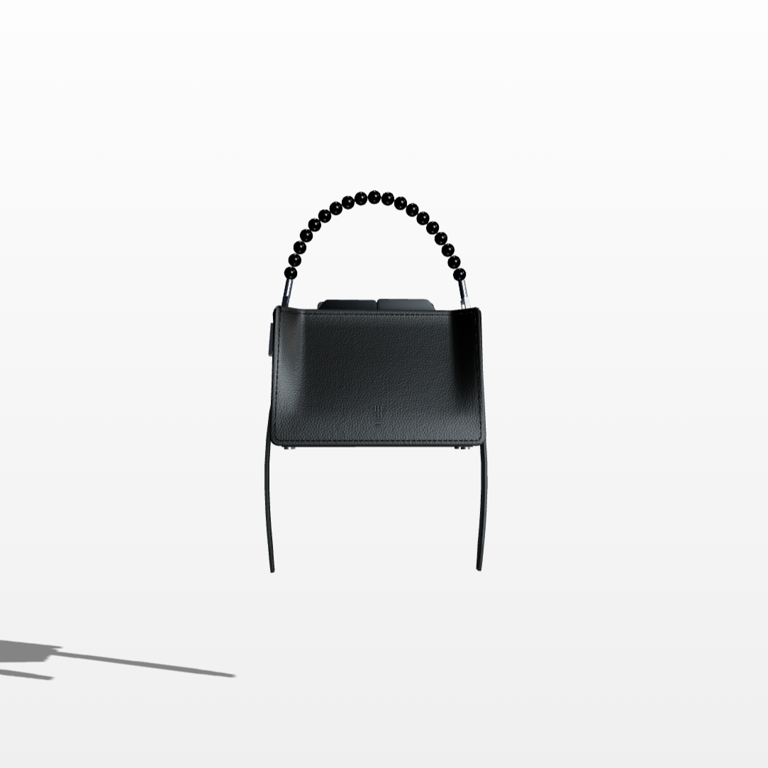 Micro Frame - Charcoal - WALI MOHAMMED BARRECH - Handcrafted Leather Handbags