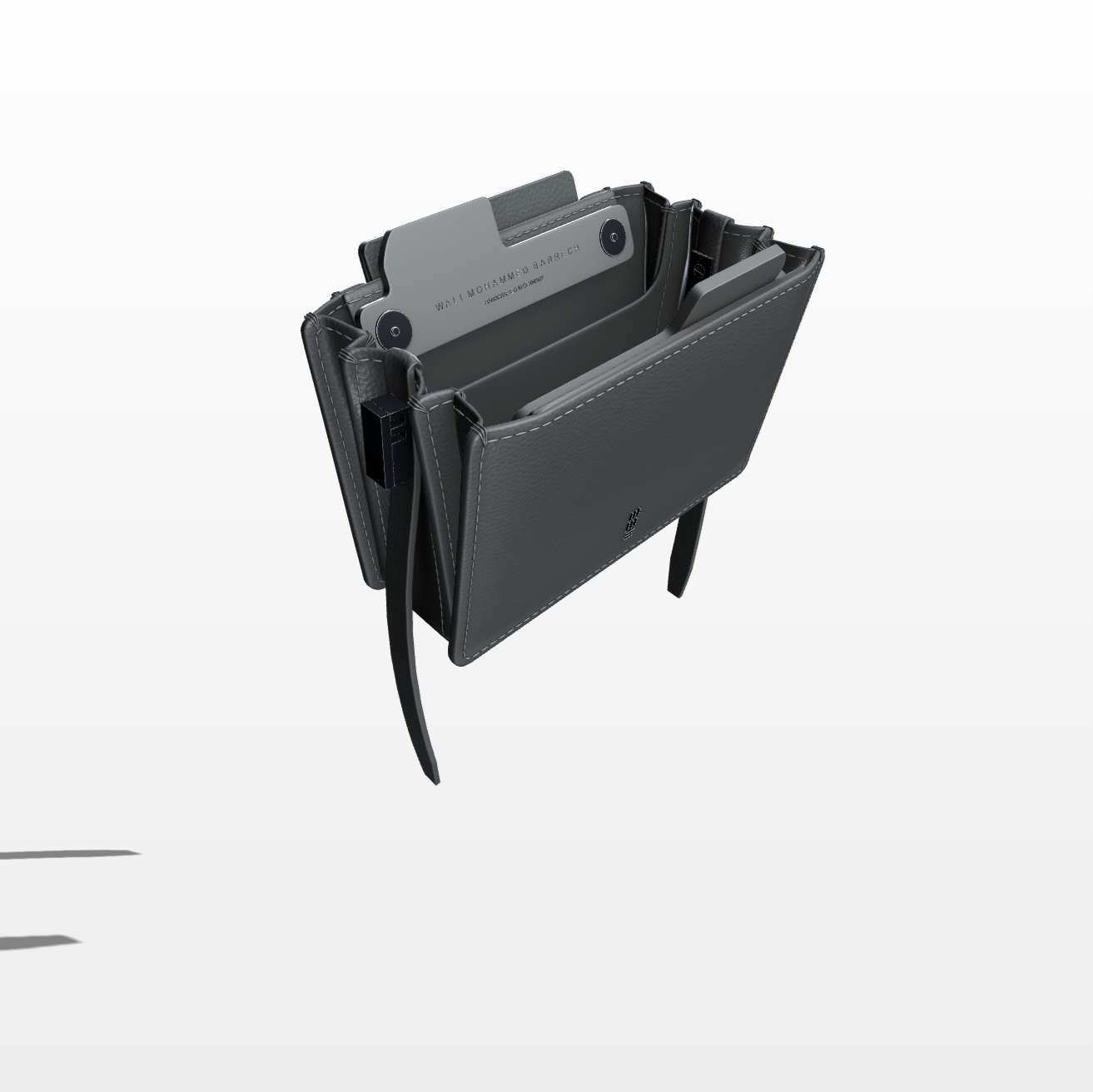 Micro Frame - Petrol - WALI MOHAMMED BARRECH - Handcrafted Leather Handbag