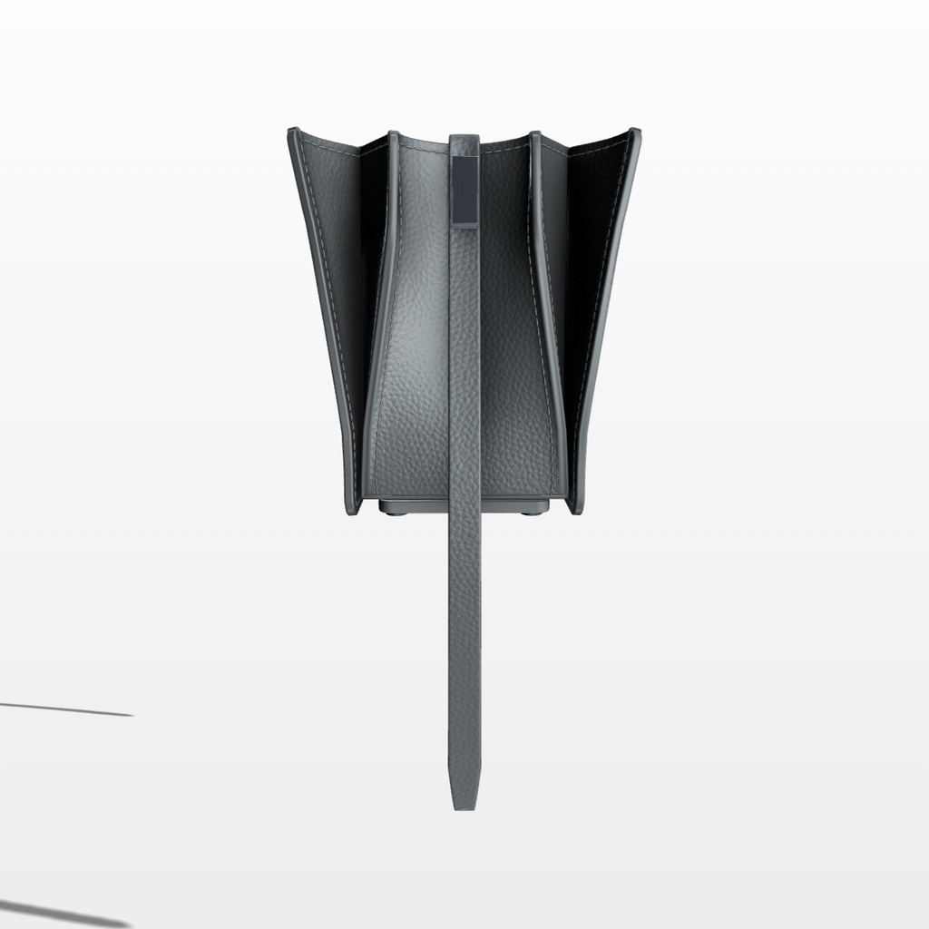 Mono Frame - Charcoal - WALI MOHAMMED BARRECH - Handcrafted Leather Handbag