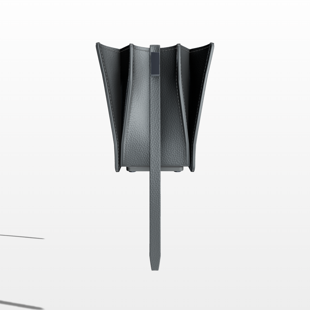 Mono Frame - Charcoal - WALI MOHAMMED BARRECH - Handcrafted Leather Handbag