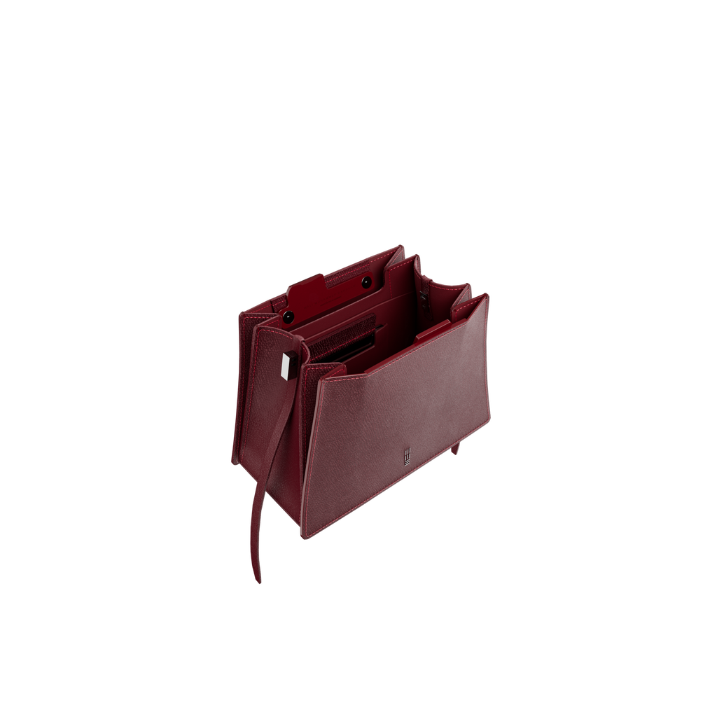 Hunar Frame - Burgundy - WALI MOHAMMED BARRECH - Luxury Handcrafted Leather Handbag