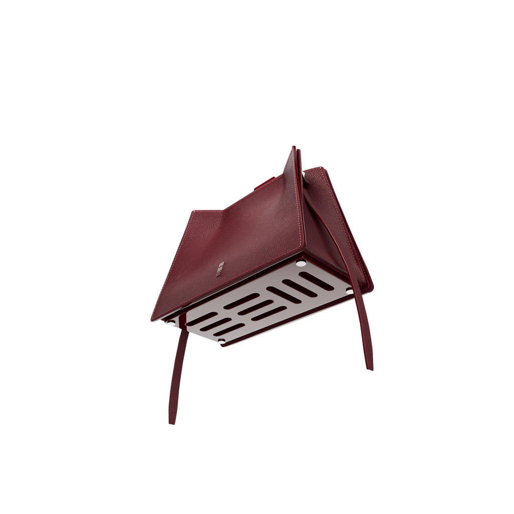 Hunar Frame - Burgundy - WALI MOHAMMED BARRECH - Luxury Handcrafted Leather Handbag