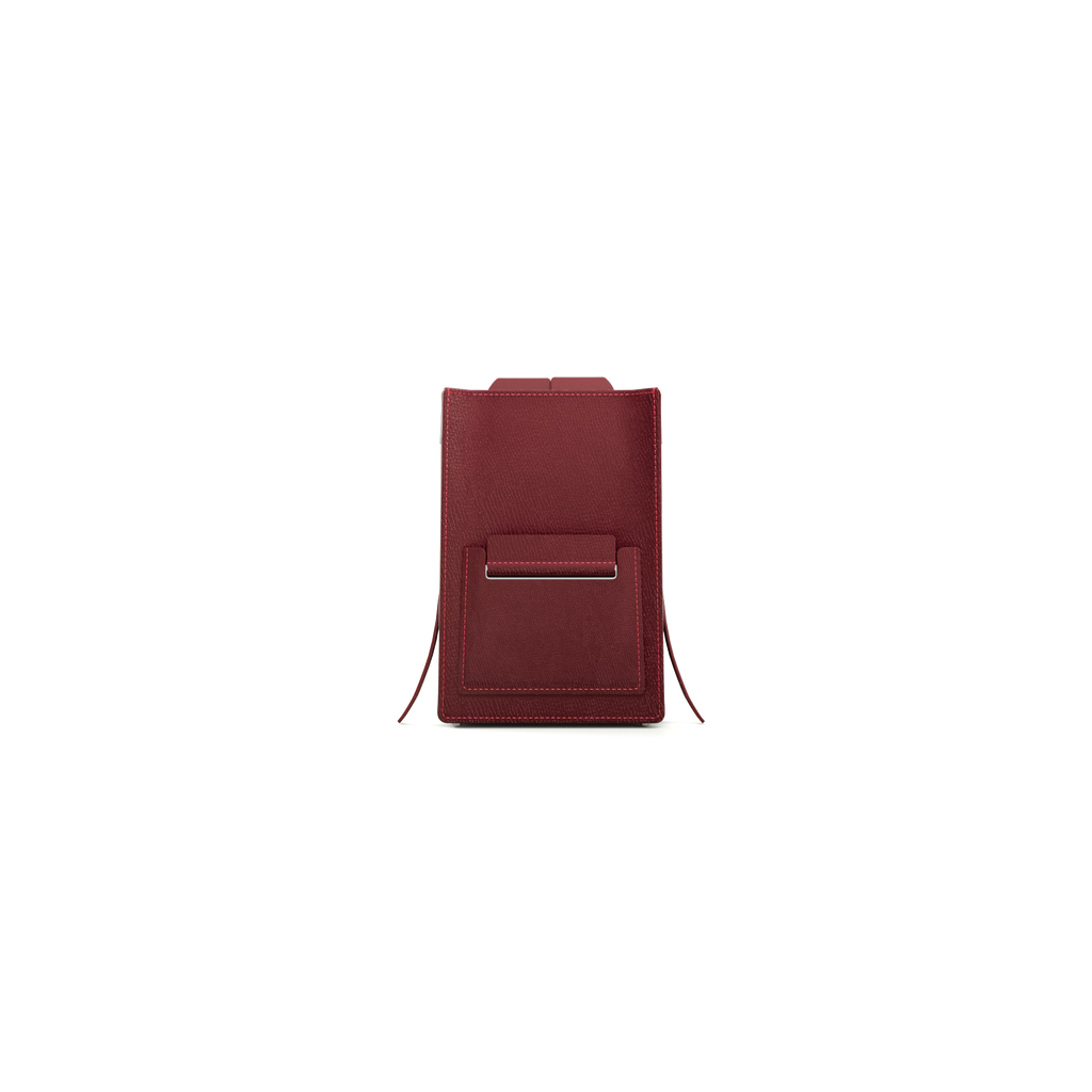 Cell Frame - Burgundy - WALI MOHAMMED BARRECH - Luxury Handcrafted Leather Handbag