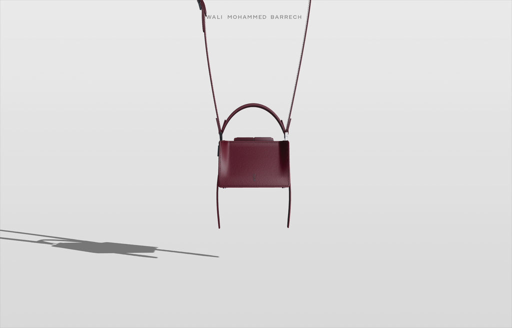 Micro Frame - Burgundy - WALI MOHAMMED BARRECH - Handcrafted Leather Handbags