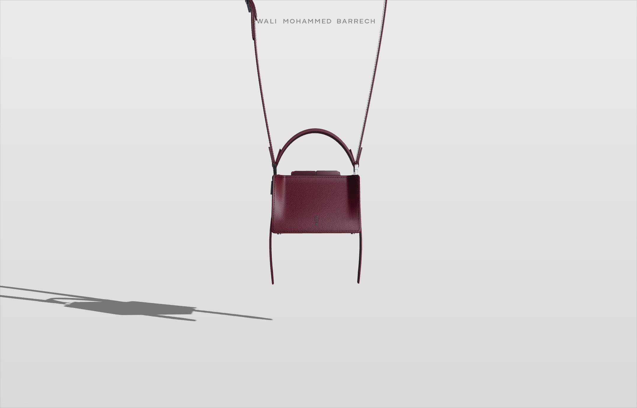 Micro Frame - Burgundy - WALI MOHAMMED BARRECH - Handcrafted Leather Handbags