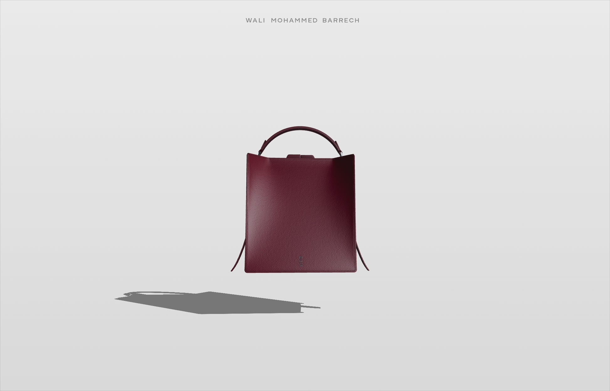 Parcel Frame - Burgundy - WALI MOHAMMED BARRECH - Handcrafted Leather Handbags