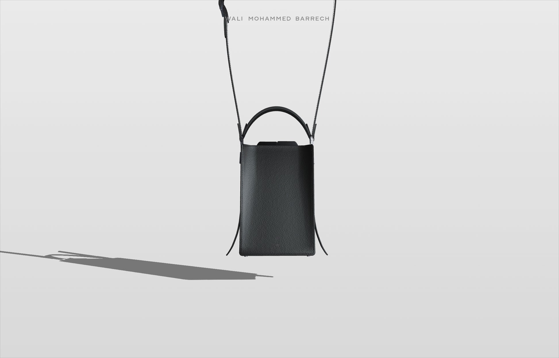 Cell Frame - Charcoal - WALI MOHAMMED BARRECH - Handcrafted Leather Handbags