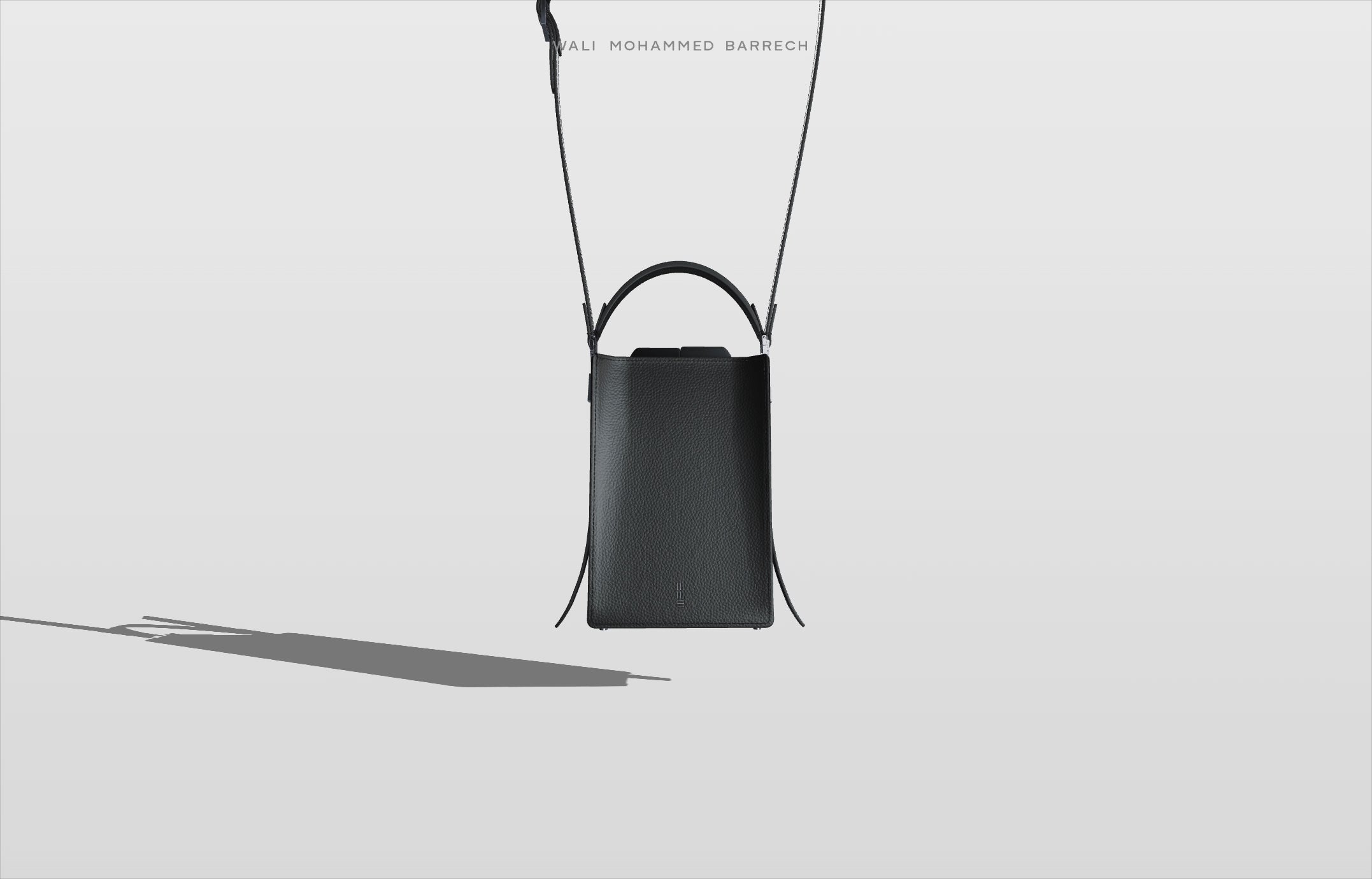 Cell Frame - Charcoal - WALI MOHAMMED BARRECH - Handcrafted Leather Handbags