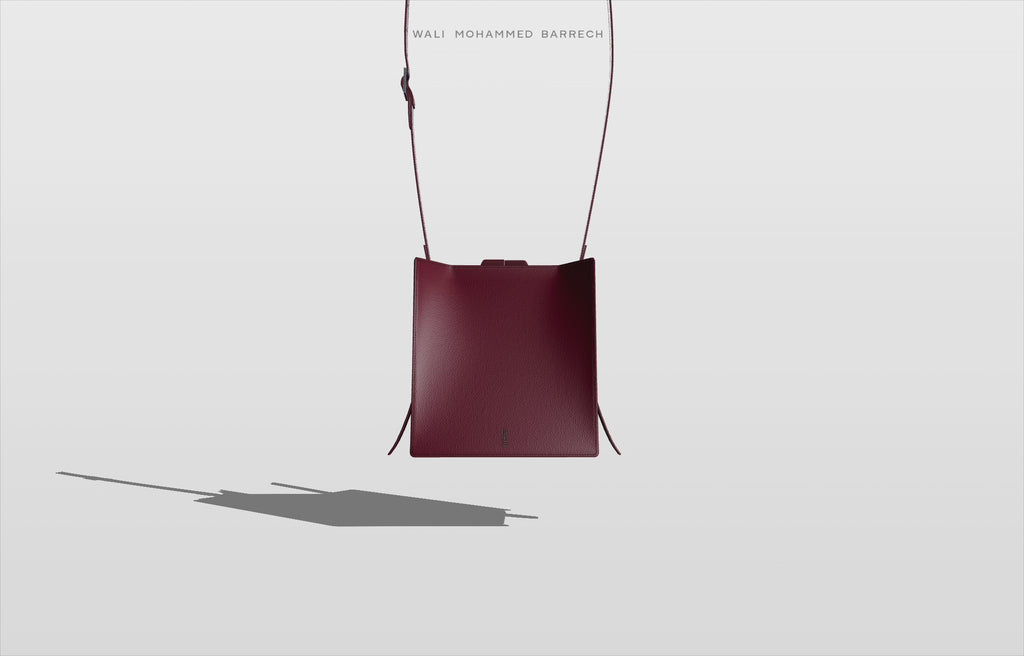 Parcel Frame - Burgundy - WALI MOHAMMED BARRECH - Handcrafted Leather Handbags