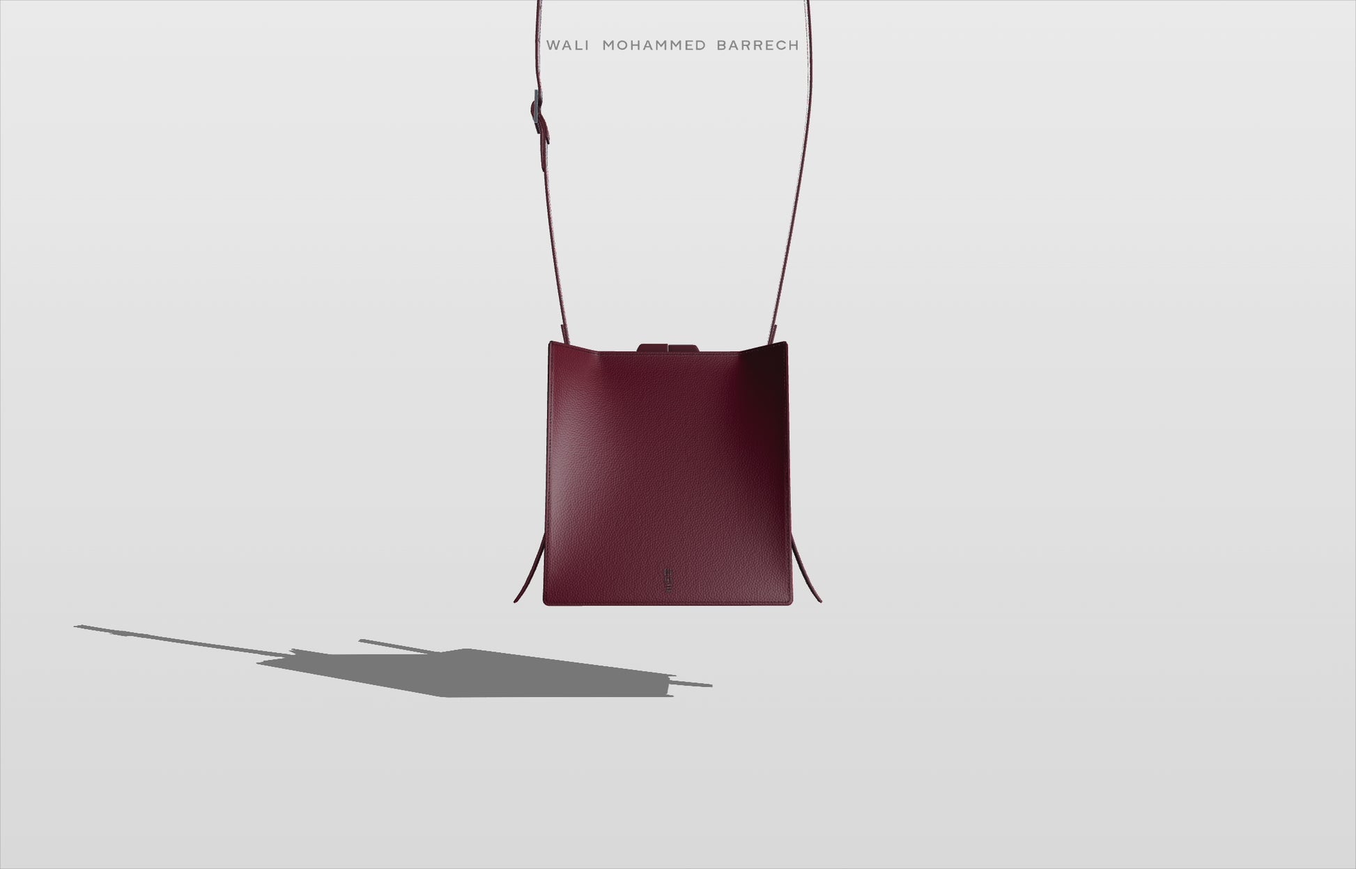 Parcel Frame - Burgundy - WALI MOHAMMED BARRECH - Handcrafted Leather Handbags