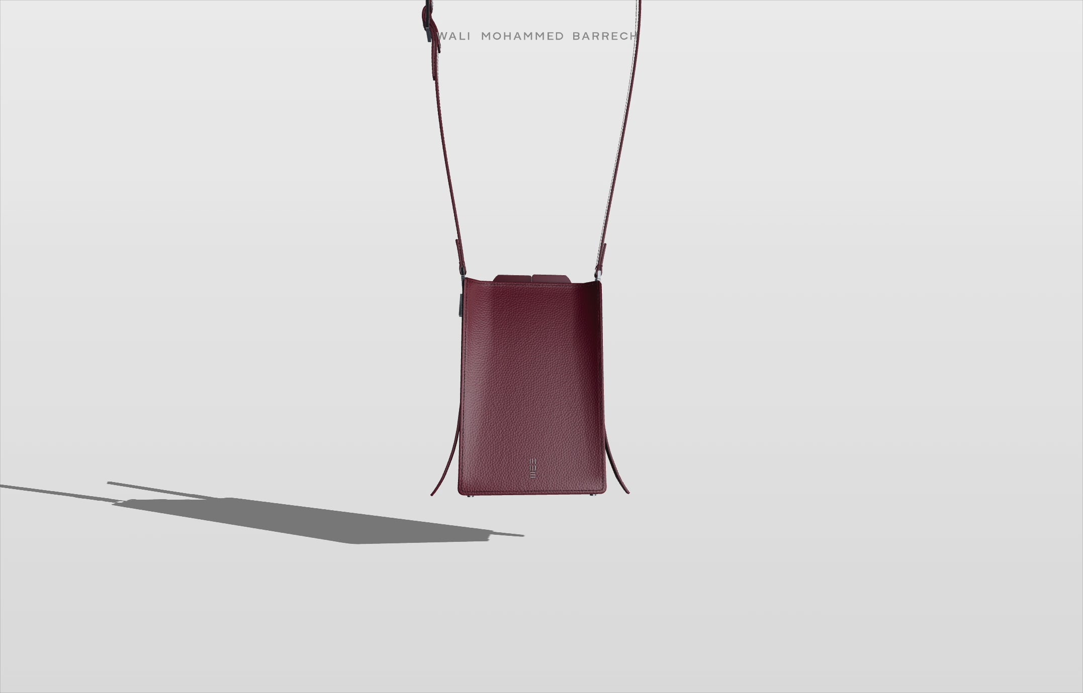 Cell Frame - Burgundy - WALI MOHAMMED BARRECH - Handcrafted Leather Handbags