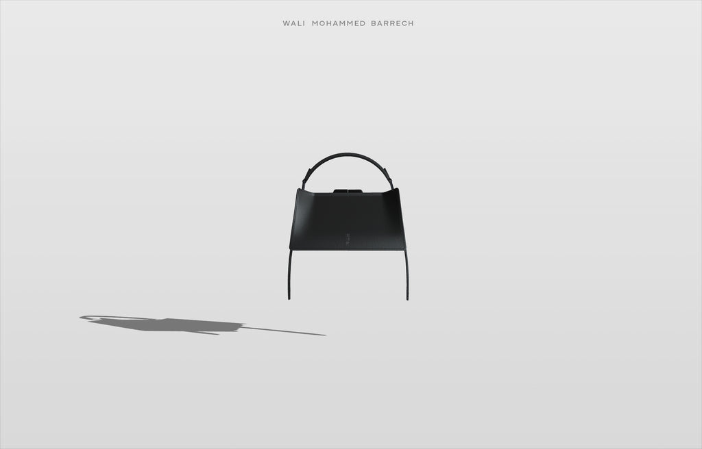 Mono Frame - Charcoal - WALI MOHAMMED BARRECH - Handcrafted Leather Handbags