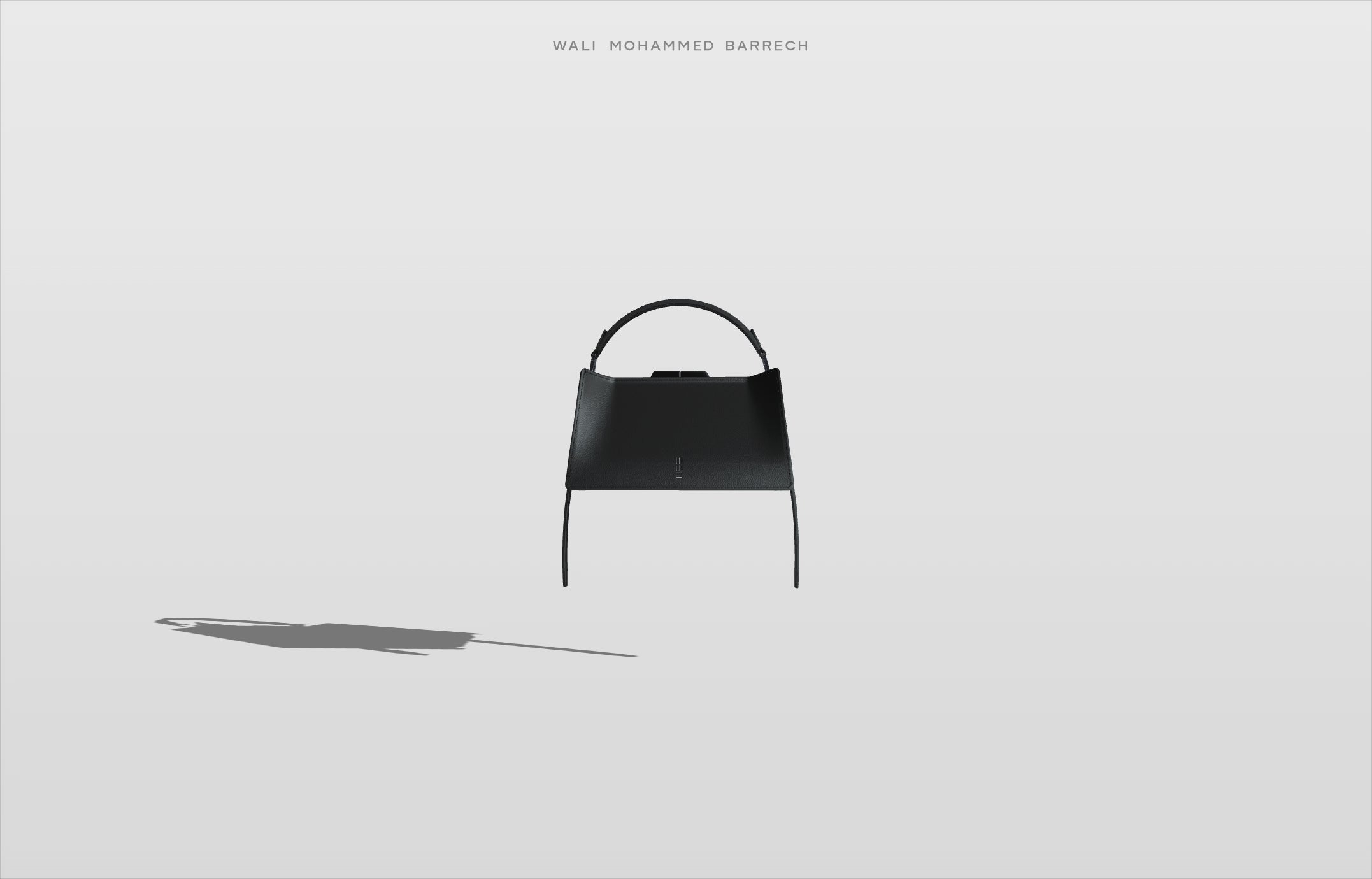 Mono Frame - Charcoal - WALI MOHAMMED BARRECH - Handcrafted Leather Handbags