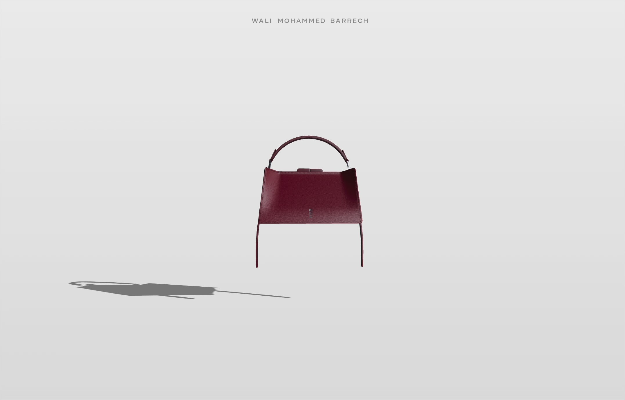 Mono Frame - Burgundy - WALI MOHAMMED BARRECH - Handcrafted Leather Handbags