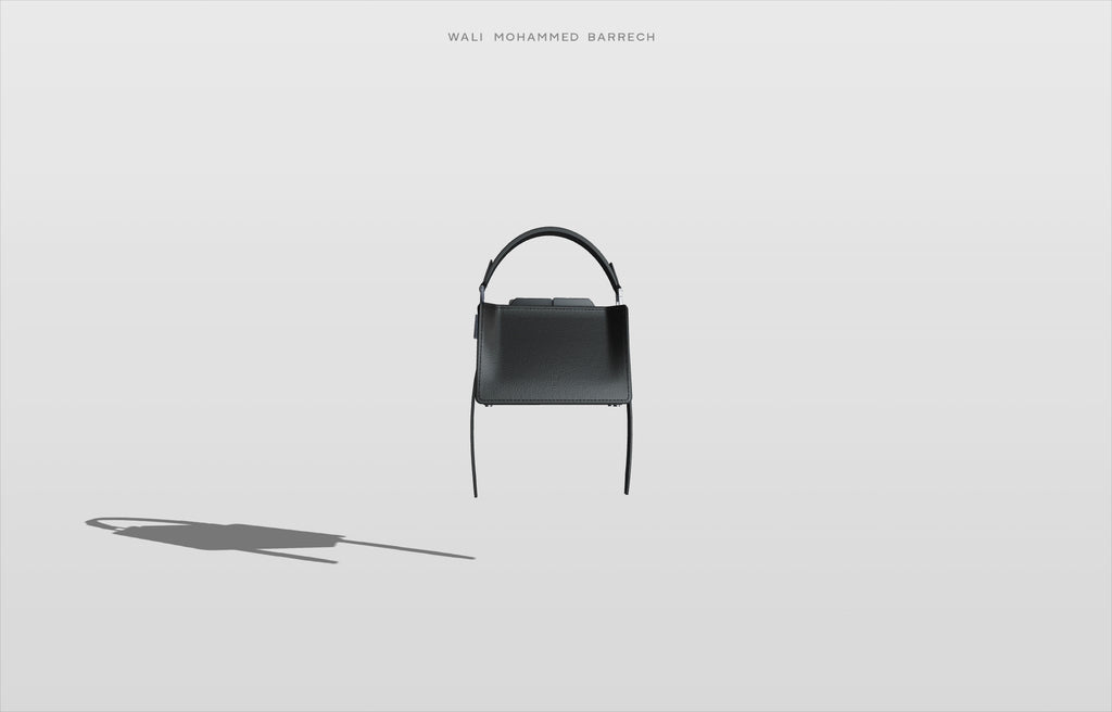 Micro Frame - Charcoal - WALI MOHAMMED BARRECH - Handcrafted Leather Handbags