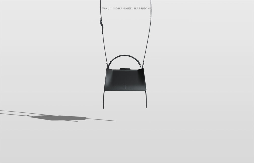 Mono Frame - Charcoal - WALI MOHAMMED BARRECH - Handcrafted Leather Handbags
