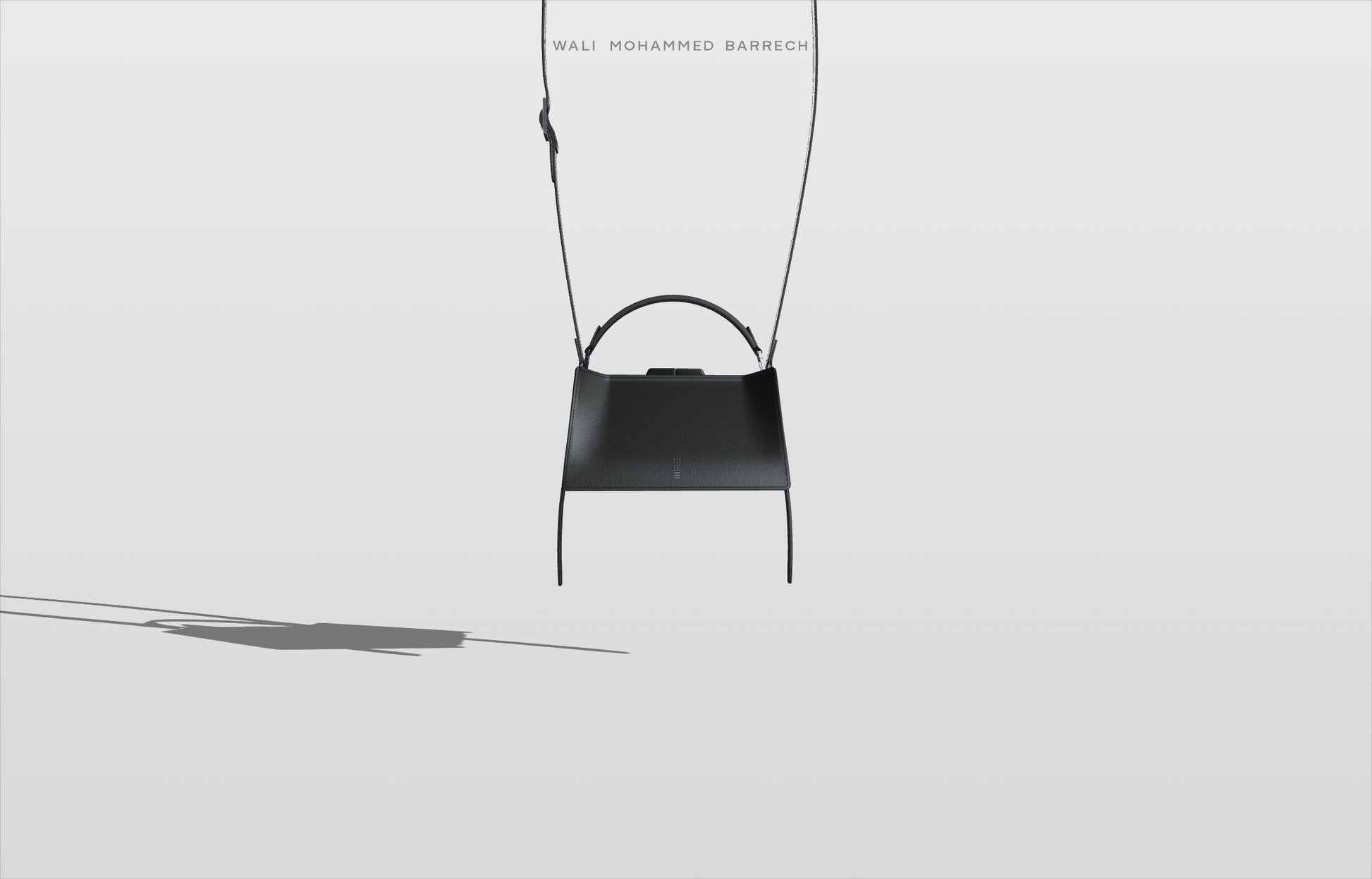 Mono Frame - Charcoal - WALI MOHAMMED BARRECH - Handcrafted Leather Handbags