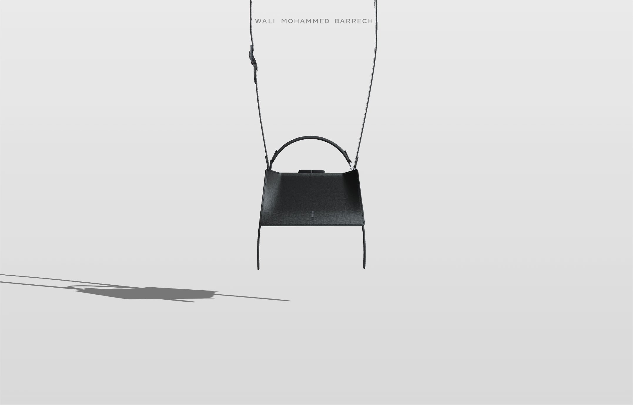 Mono Frame - Charcoal - WALI MOHAMMED BARRECH - Handcrafted Leather Handbags