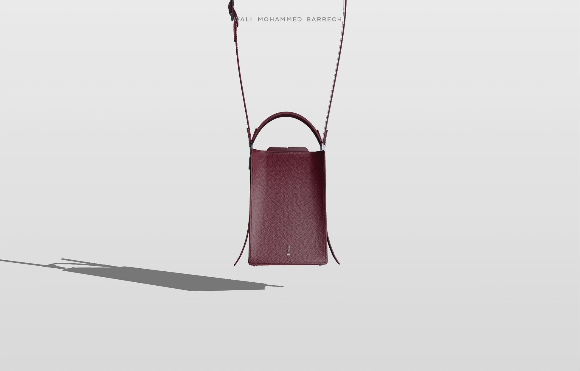 Cell Frame - Burgundy - WALI MOHAMMED BARRECH - Handcrafted Leather Handbags