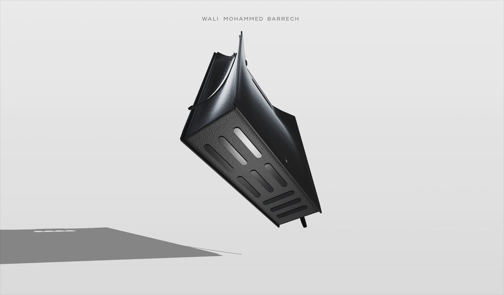 MAxi Frame - Charcoal - WALI MOHAMMED BARRECH - Handcrafted Leather Handbags