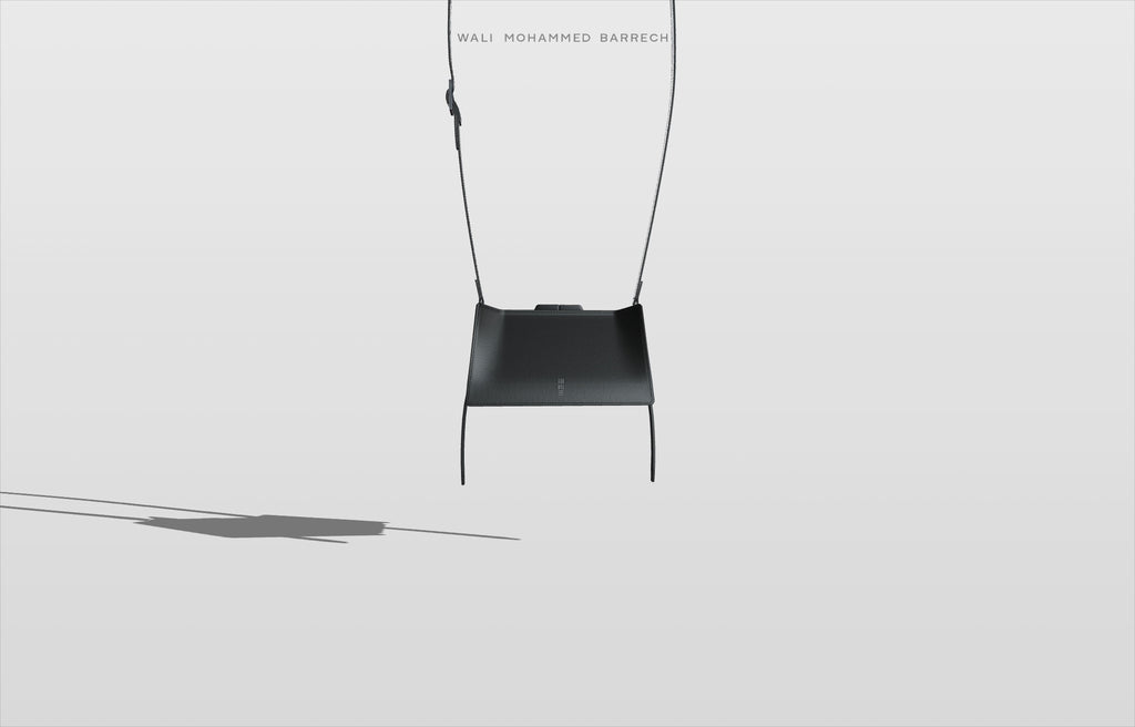 Mono Frame - Charcoal - WALI MOHAMMED BARRECH - Handcrafted Leather Handbags