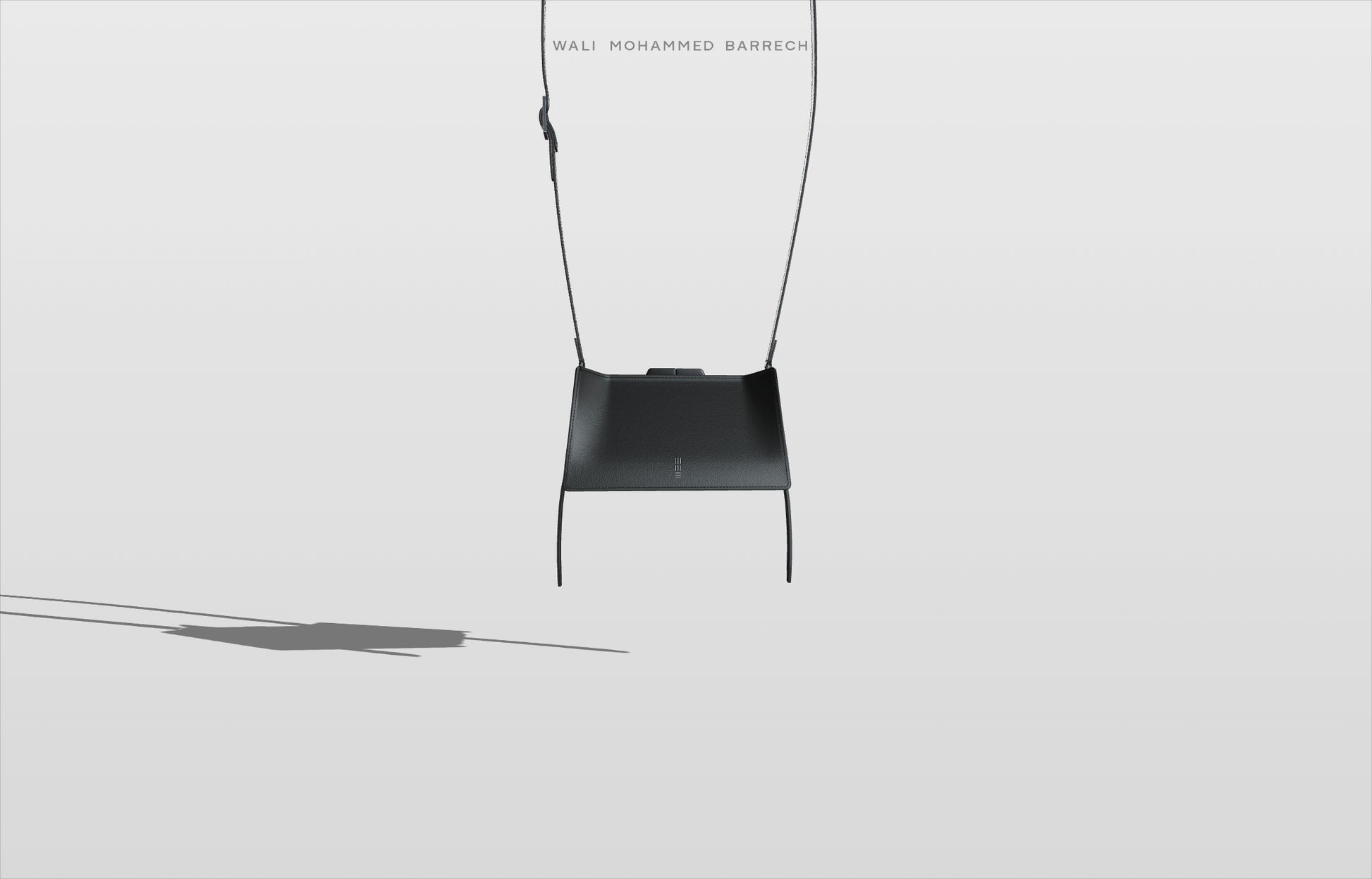 Mono Frame - Charcoal - WALI MOHAMMED BARRECH - Handcrafted Leather Handbags