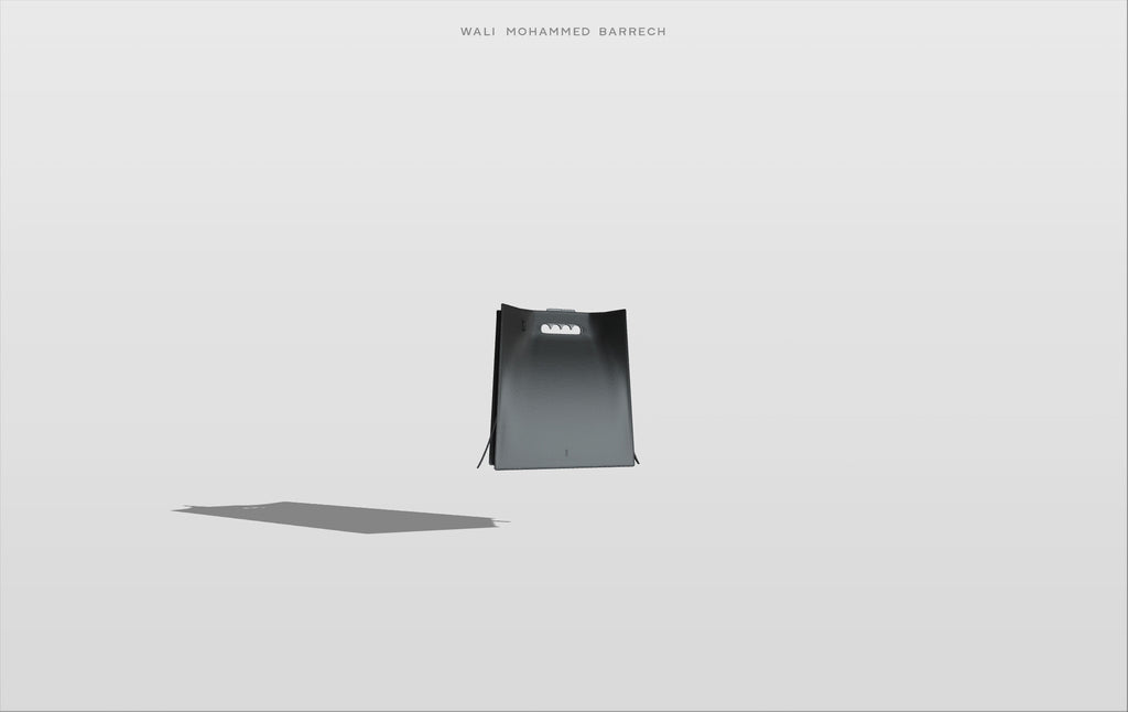 Maxi Frame - Charcoal - WALI MOHAMMED BARRECH - Handcrafted Leather Handbags