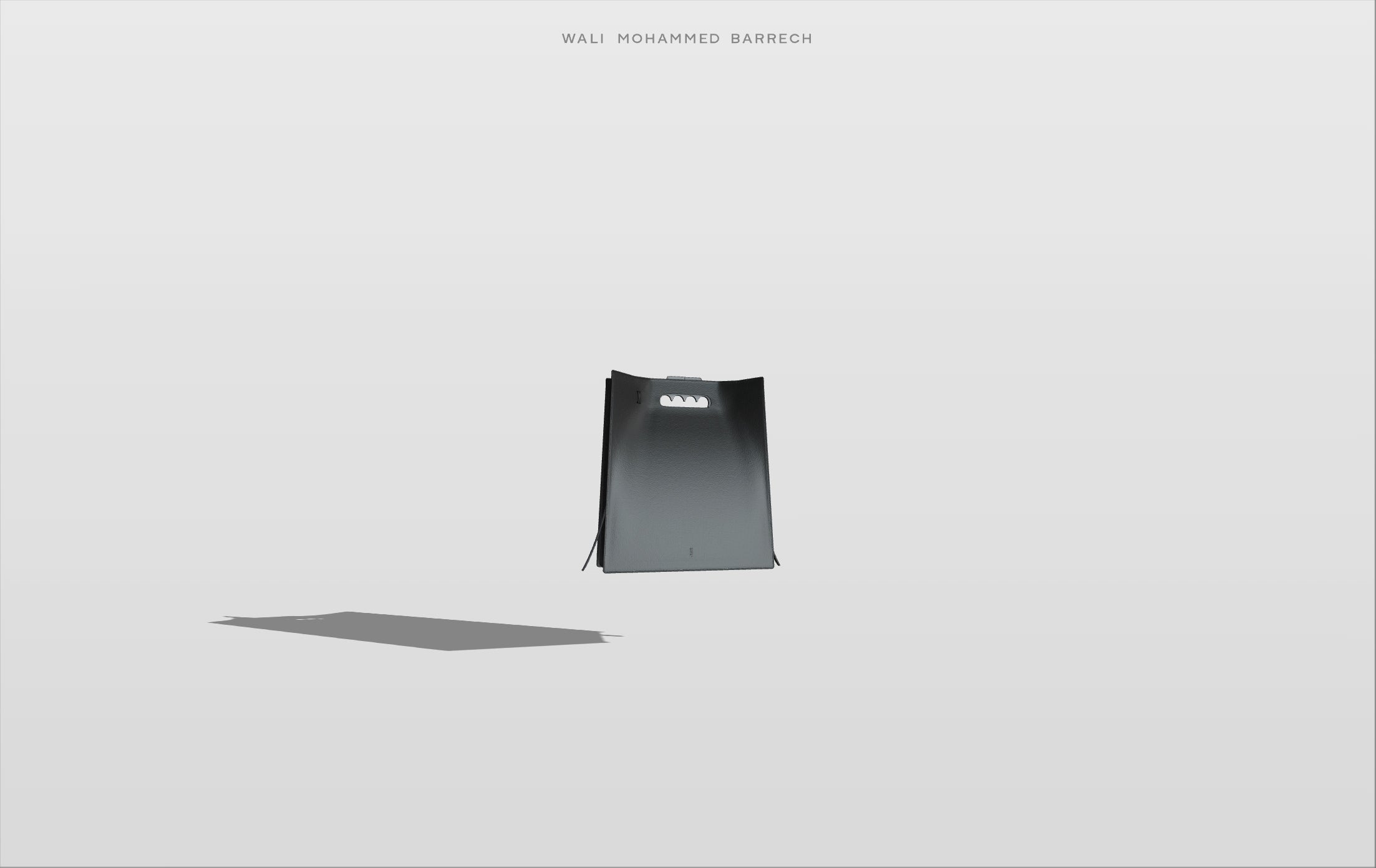 Maxi Frame - Charcoal - WALI MOHAMMED BARRECH - Handcrafted Leather Handbags