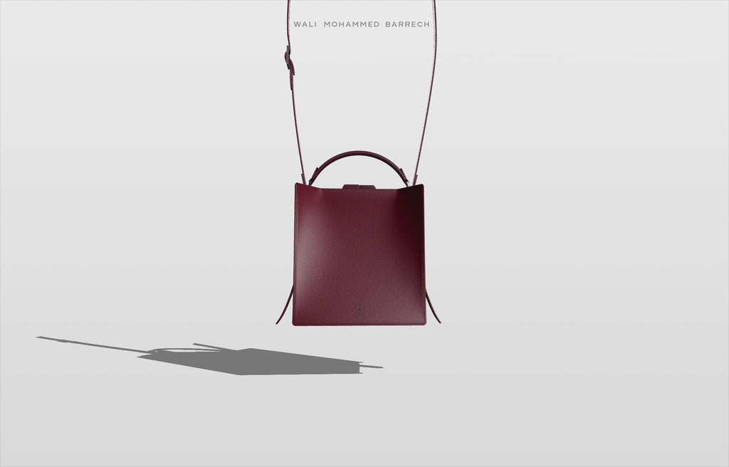 Parcel Frame - Burgundy - WALI MOHAMMED BARRECH - Handcrafted Leather Handbags