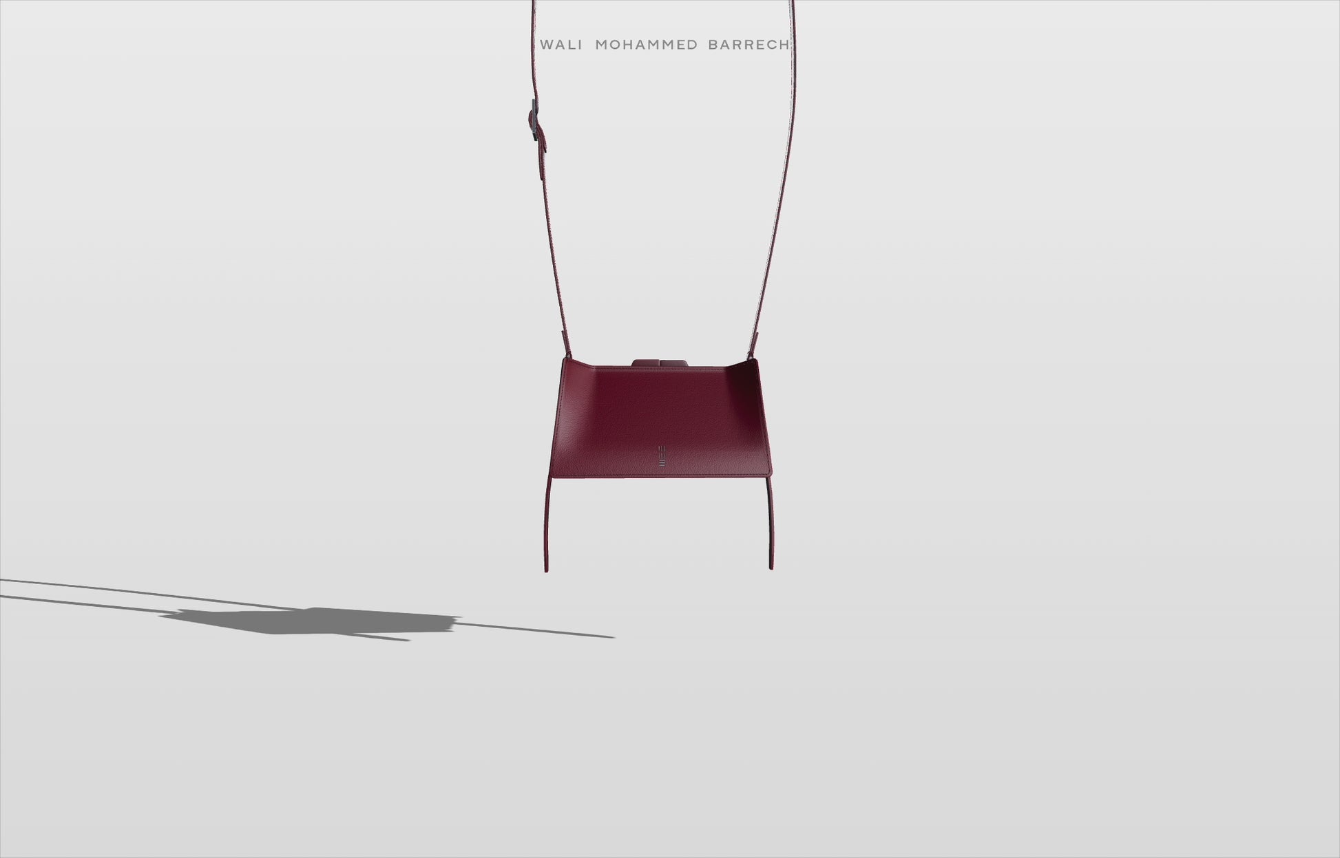 Mono Frame - Burgundy - WALI MOHAMMED BARRECH - Handcrafted Leather Handbags