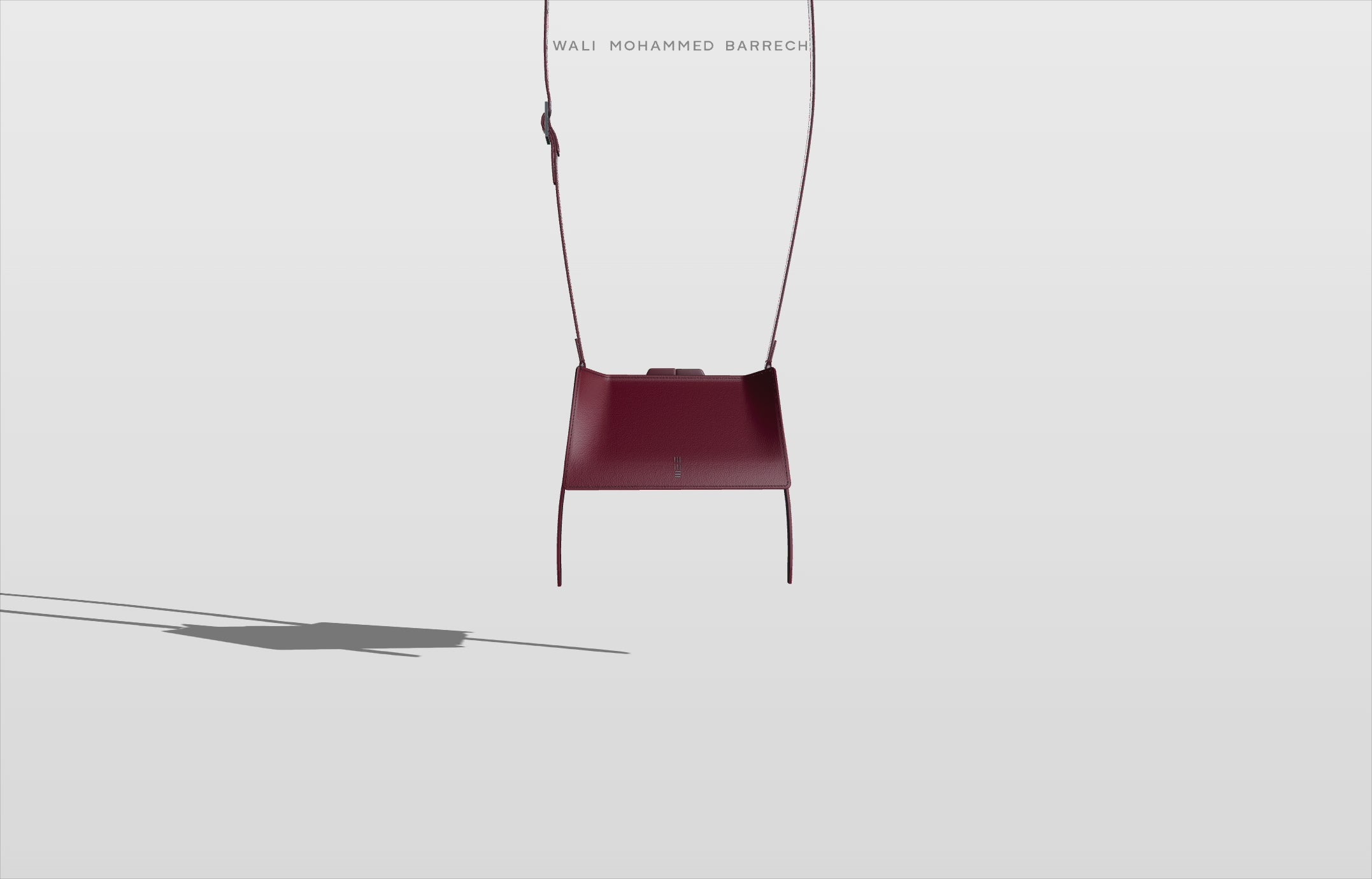 Mono Frame - Burgundy - WALI MOHAMMED BARRECH - Handcrafted Leather Handbags