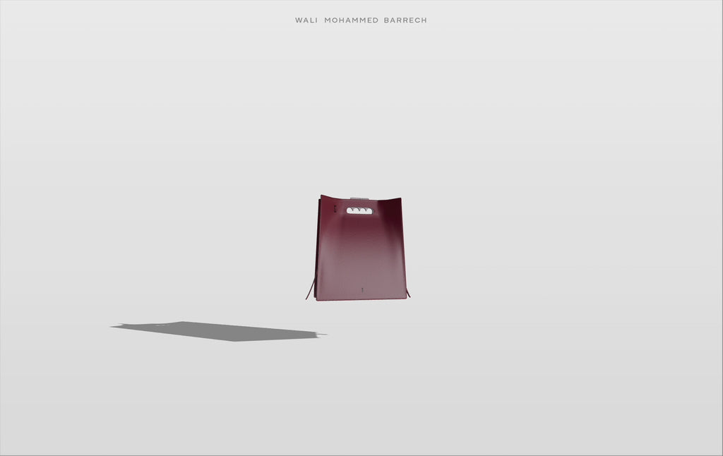 Maxi Frame - Burgundy - WALI MOHAMMED BARRECH - Handcrafted Leather Handbags