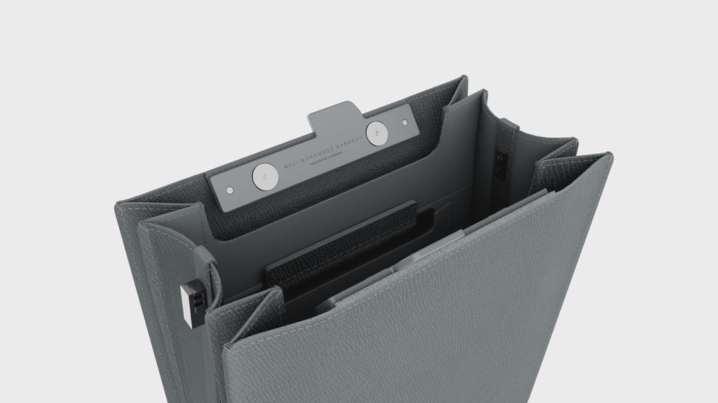 Mirror - Frame Series - Petrol - WALI MOHAMMED BARRECH - Handcrafted Leather Handbags