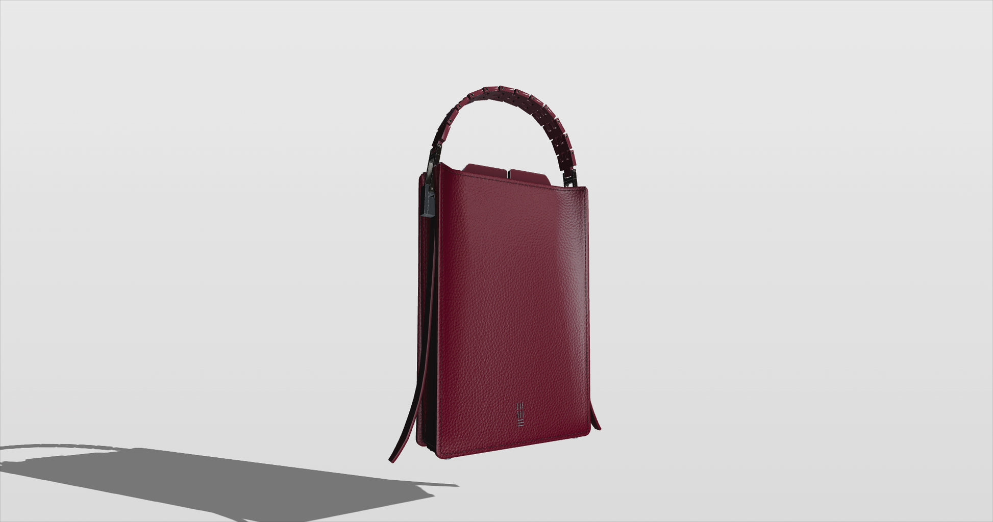Cell Frame - Burgundy - WALI MOHAMMED BARRECH - Handcrafted Leather Handbags