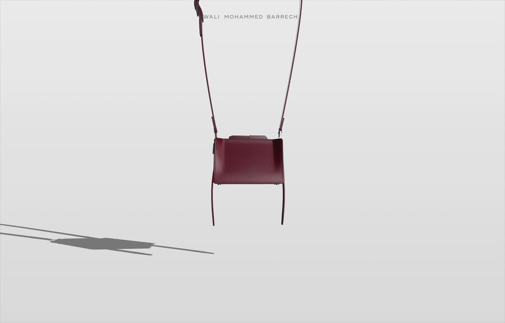 Micro Frame - Burgundy - WALI MOHAMMED BARRECH - Handcrafted Leather Handbags