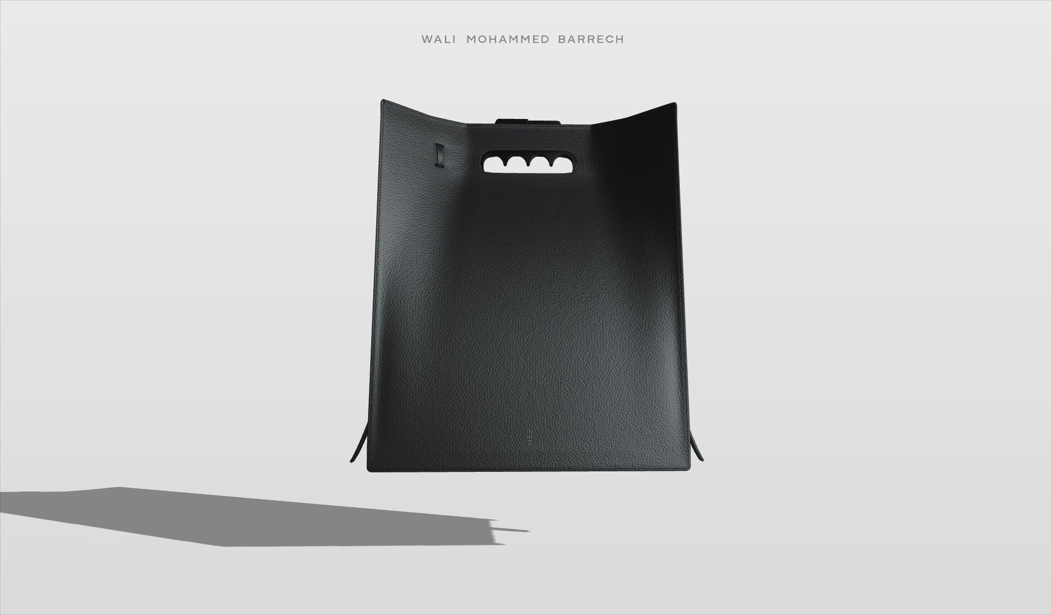 Maxi Frame - Charcoal - WALI MOHAMMED BARRECH - Handcrafted Leather Handbags