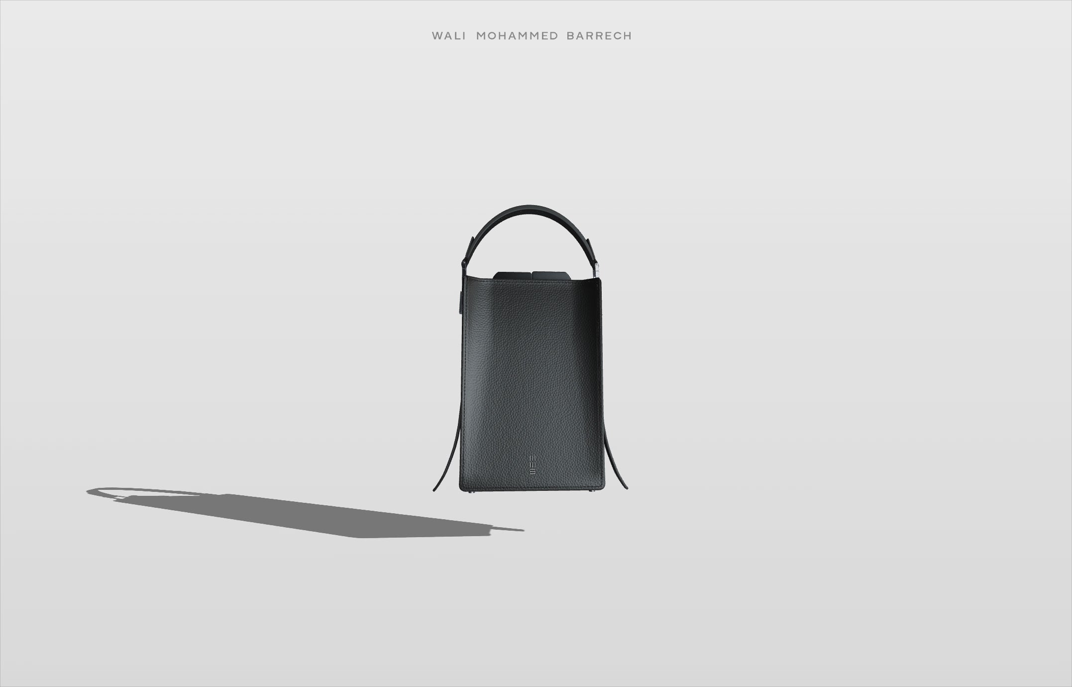 Cell Frame - Charcoal - WALI MOHAMMED BARRECH - Handcrafted Leather Handbags