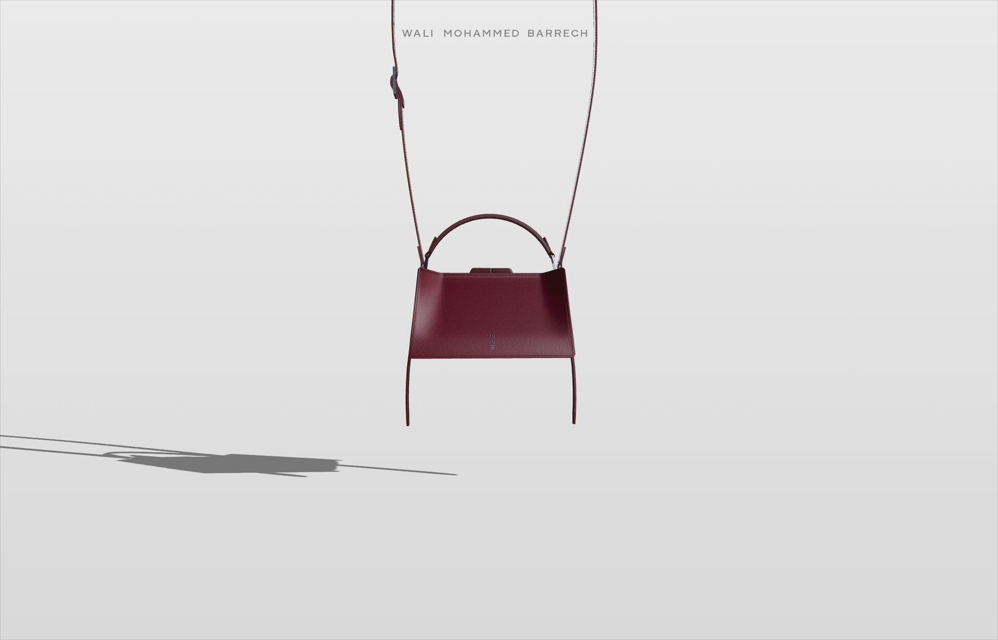 Mono Frame - Charcoal - WALI MOHAMMED BARRECH - Handcrafted Leather Handbags