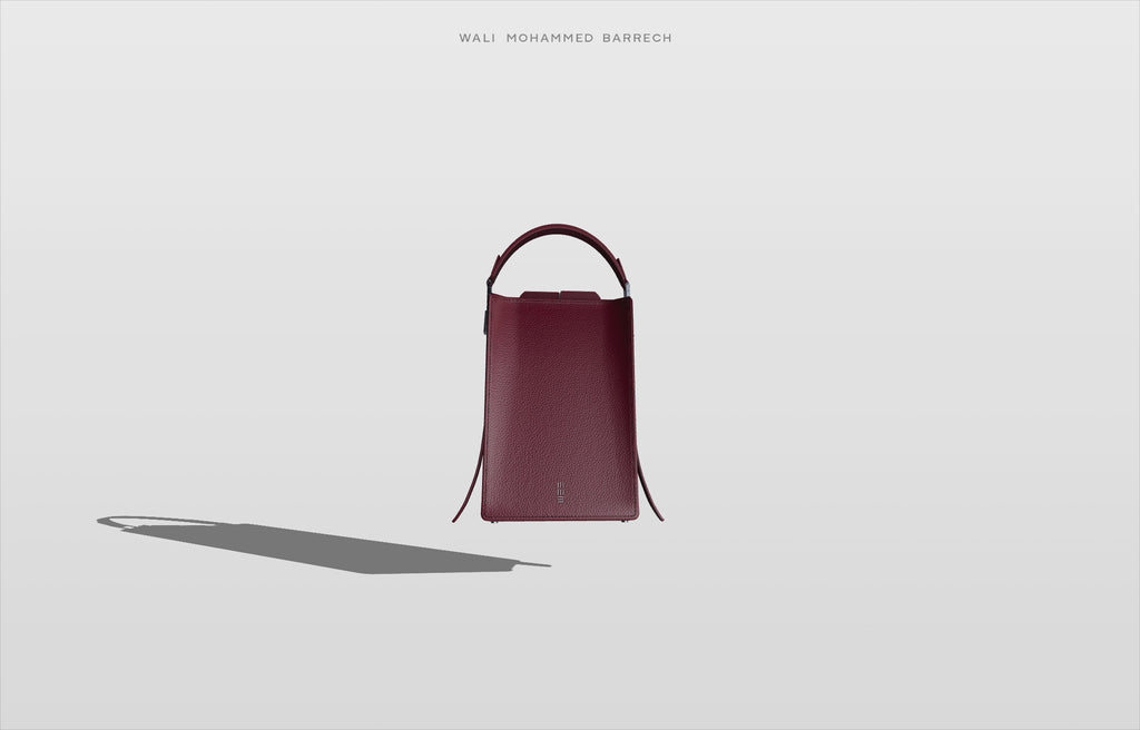 Cell Frame - Burgundy - WALI MOHAMMED BARRECH - Handcrafted Leather Handbags