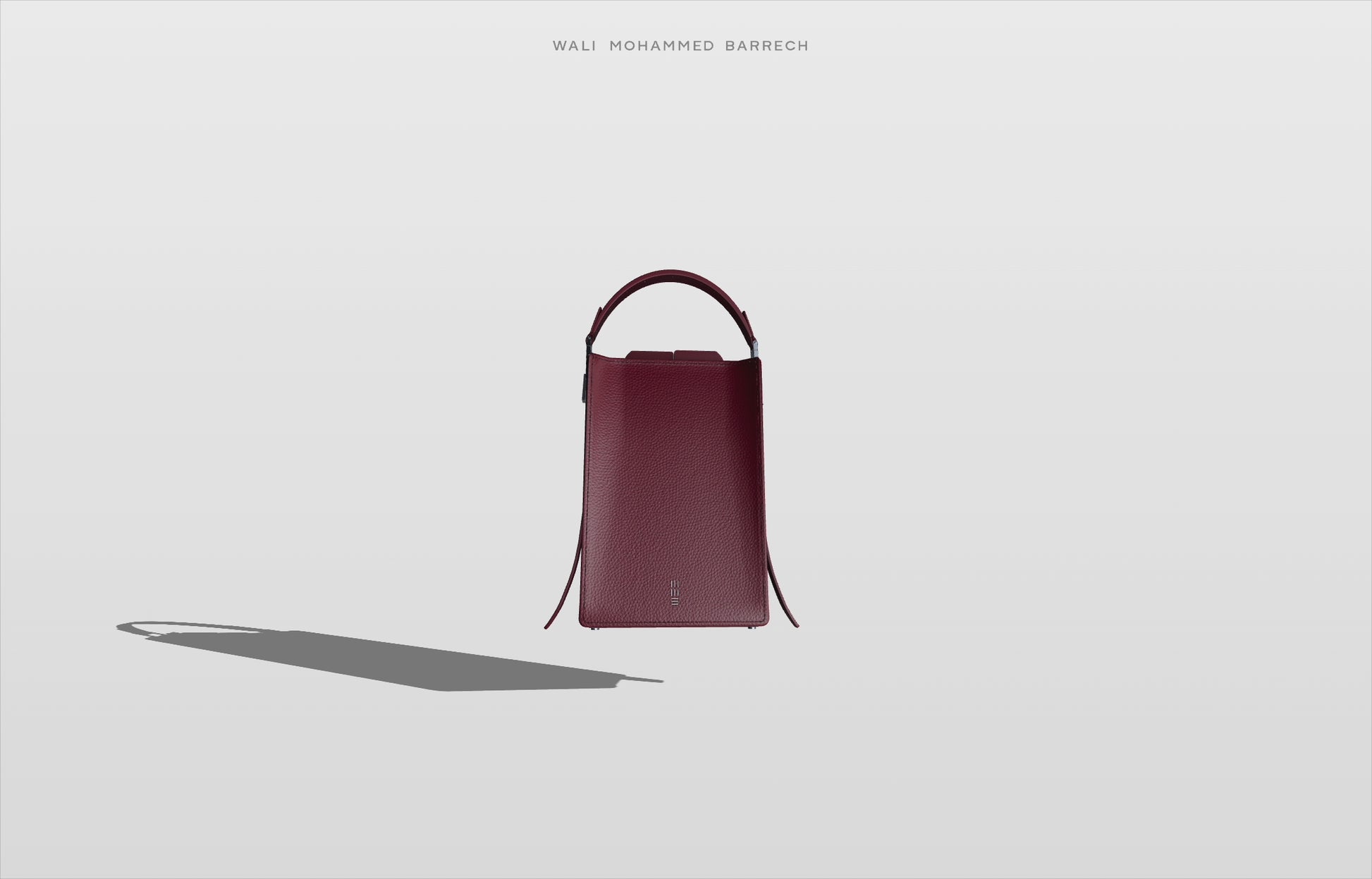 Cell Frame - Burgundy - WALI MOHAMMED BARRECH - Handcrafted Leather Handbags